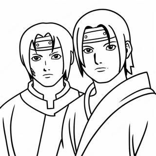 Omalovánka Itachi Uchiha A Sasuke Omalovánky