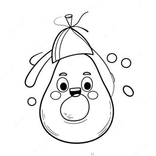 Omalovanka Avokada V Party Klobouku 44259 9685