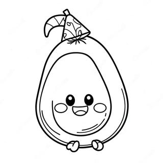 Omalovanka Avokada V Party Klobouku 44259 9686