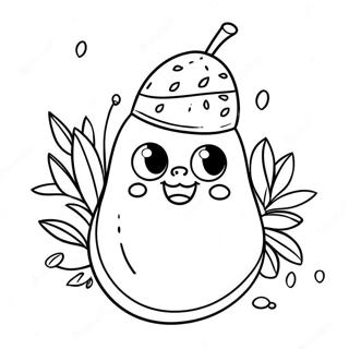 Omalovanka Avokada V Party Klobouku 44259 9688