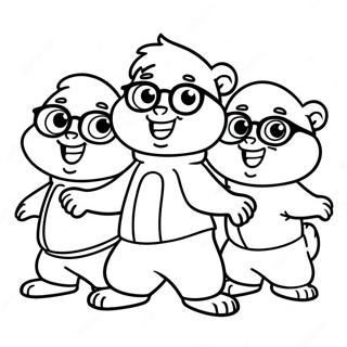 Alvin A Chipmunkove Tancici Omalovanka 44532-9739