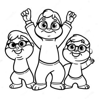 Alvin A Chipmunkove Tancici Omalovanka 44532-9740