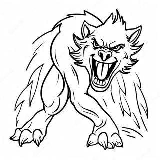 Strasidelny Vlkodlak Vychazejici Z Temnoty Omalovanka 44977-9851