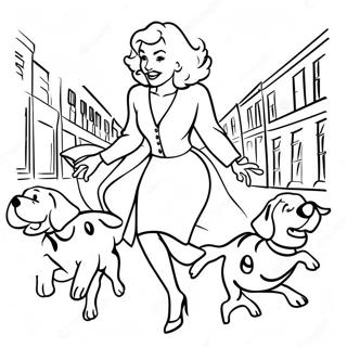Cruella De Vil Pronasledujici Dalmatiny Omalovanka 45063-9869