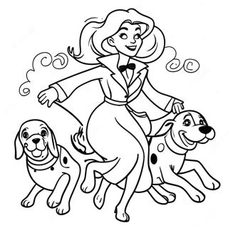 Cruella De Vil Pronasledujici Dalmatiny Omalovanka 45063-9870