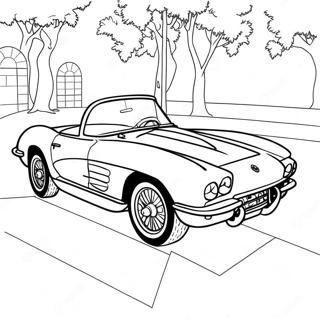 Omalovanka Vintage Corvette 46896-10257