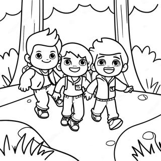 Ztracene Chlapce Bavici Se V Lese Omalovanka 47105-10310