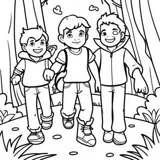 Ztracene Chlapce Bavici Se V Lese Omalovanka 47105-10311