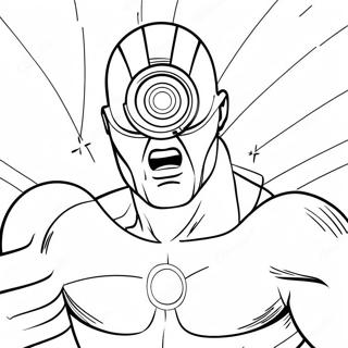 Cyclops Střílející Laserovým Pohledem Omalovánka Omalovánky