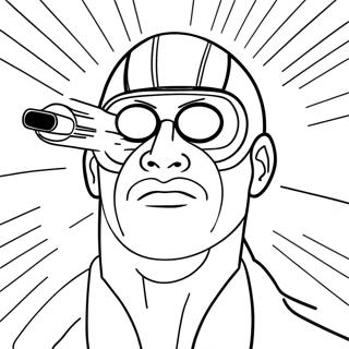 Cyclops Střílející Laserovým Pohledem Omalovánka Omalovánky