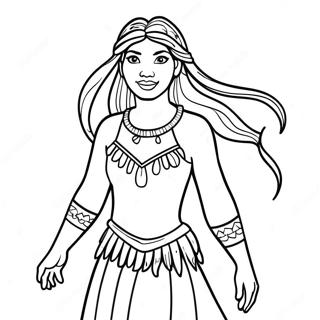 Omalovanka Pocahontas V Splyvavych Satech 48267-10563