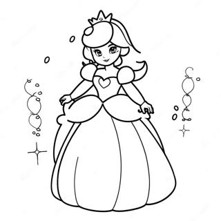 Princezna Peach Omalovánky