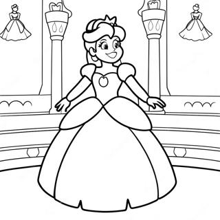 Princezna Peach Omalovánky