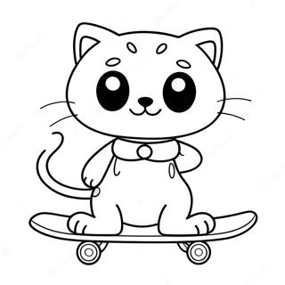Chococat Na Skateboardu Omalovanka 51006 11167