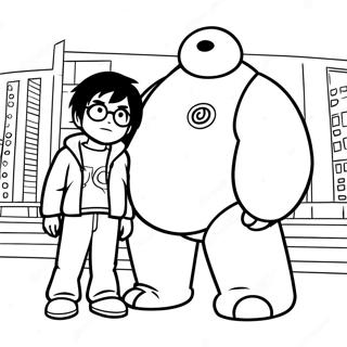 Hiro Hamada S Baymaxem Omalovanka 51093-11173