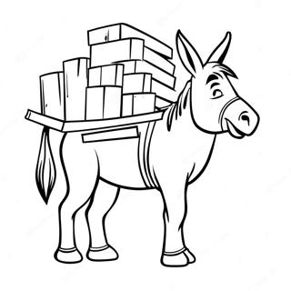 Omalovanka Osla Nesouciho Naklad 56184 12303