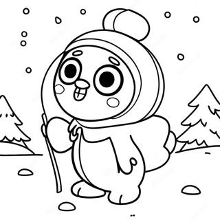 Pororo Na Zasnezenem Dobrodruzstvi Omalovanka 56377-12337