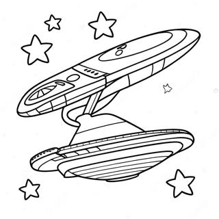 Uss Enterprise Letajici Mezi Hvezdami Omalovanka 57750-12646