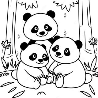 Panda Rodina V Lese Omalovanka 60044 13157