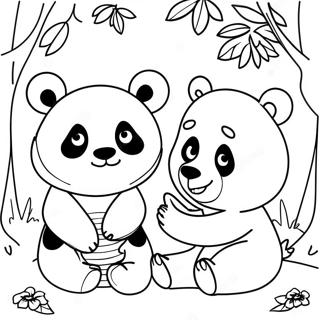 Omalovánka Panda A Přátelé Omalovánky