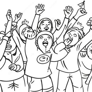 Omalovanka Nadsenych Fanousku Povzbuzujicich Na Zapase 6177 2144