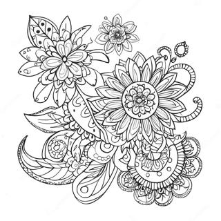 Fantasticka Zentangle Kvetinova Omalovanka 61957-13649