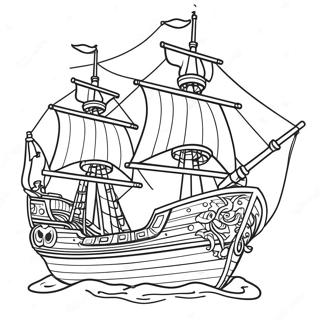 Barevna Piratska Lod Omalovanky 65815-14398