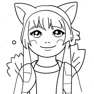 Anime Divka S Kocicimi Usima Omalovanka 65911-14422