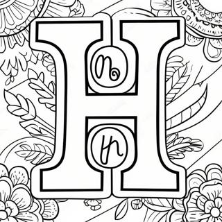Písmeno H Omalovánky