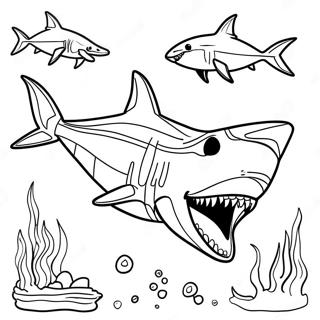 Omalovanka Realisticky Megalodon Plavajici 72569-16290