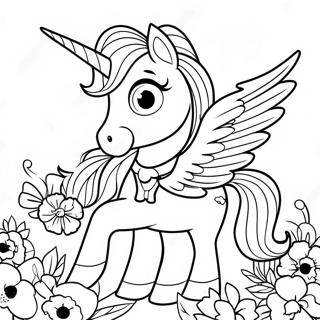 Elegantni Jednorozec Mezi Kvetinami Omalovanka 73114-16721