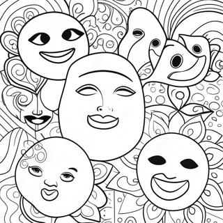 Omalovanka Zabavnych Oblicejovych Masek 74088-17479