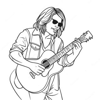Omalovanka Rockove Hvezdy Hrajici Na Kytaru 74985-18177