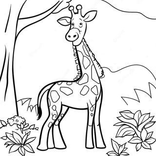 Omalovanka Jemna Zirafa Pojidajici Listy 79102-21364