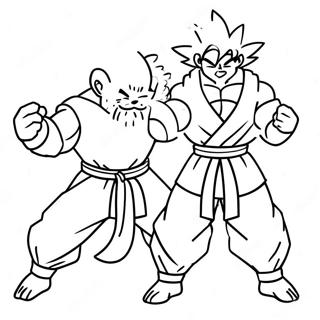 Omalovanka Goku Jak Trenuje S Mistrem Roshi 8029-1660