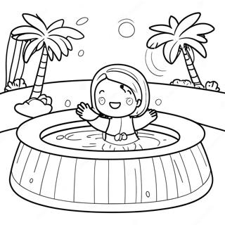 Omalovanka Deti Hrajicich Si V Bazenu 80517 22441