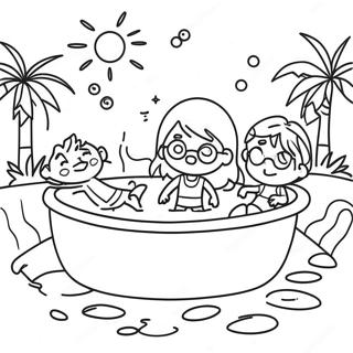 Omalovanka Deti Hrajicich Si V Bazenu 80517 22443