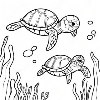 Majestatni Morska Zelva Klouzajici Pod Vodou Omalovanka 80543-22466