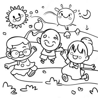 Stastne Deti Z Materske Skoly Hrajici Si Omalovanka 80850-22706