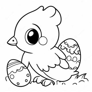 Barevný Peep S Velikonočními Vejci Omalovánka Omalovánky