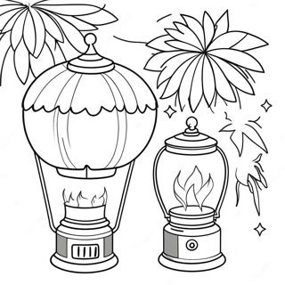 Omalovanka Barevnych Lampionu A Ohnostroju 81957-23561