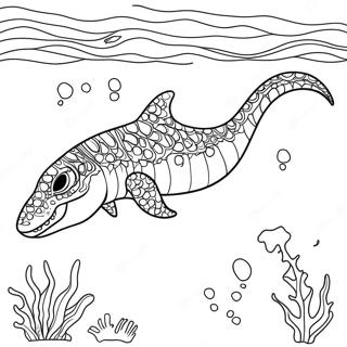 Mosasaurus Podvodni Scena Omalovanka 83807-25043