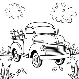 Maly Modry Nakladak Na Slunecnem Poli Omalovanka 84447 25541