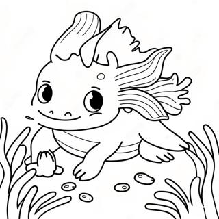 Omalovanka Axolotla S Barevnymi Zabrami 8569-874