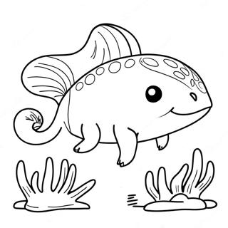 Omalovanka Axolotla S Barevnymi Zabrami 8569-876