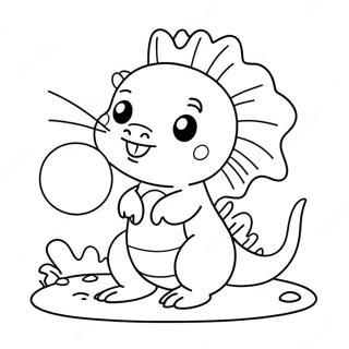 Omalovanka Roztomileho Axolotla Hrajiciho Si S Micem 8570-1221