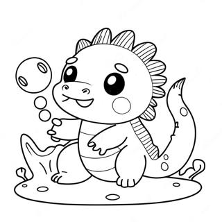 Omalovanka Roztomileho Axolotla Hrajiciho Si S Micem 8570-1222