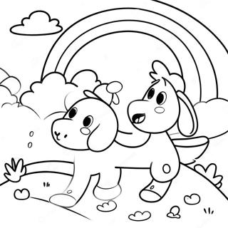 Duha Přátelé Cyan Omalovánky