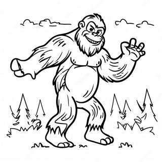 Vtipny Bigfoot Tancici Omalovanka 86775-27433