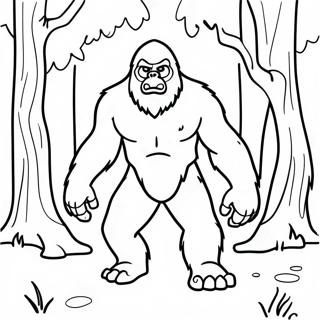 Strasidelny Bigfoot V Lese Omalovanka 86777 27441